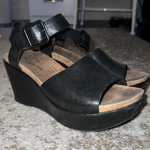 Kork-Ease Black Wedges